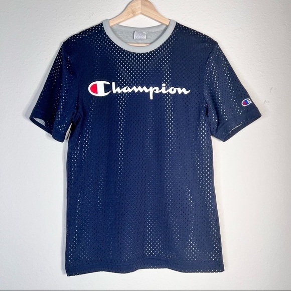 NWOT Mens Champion Reversible Mesh Tee Navy - Picture 3 of 10
